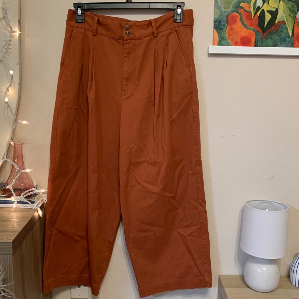 Madewell Burnt Orange Ankle-Length Trousers